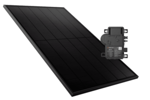 Enphase IQ8 Microinverter in from of Solahart Silhouette Solar Panel