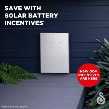 Save with solar battery incentives when having a new solar battery installed by Solahart